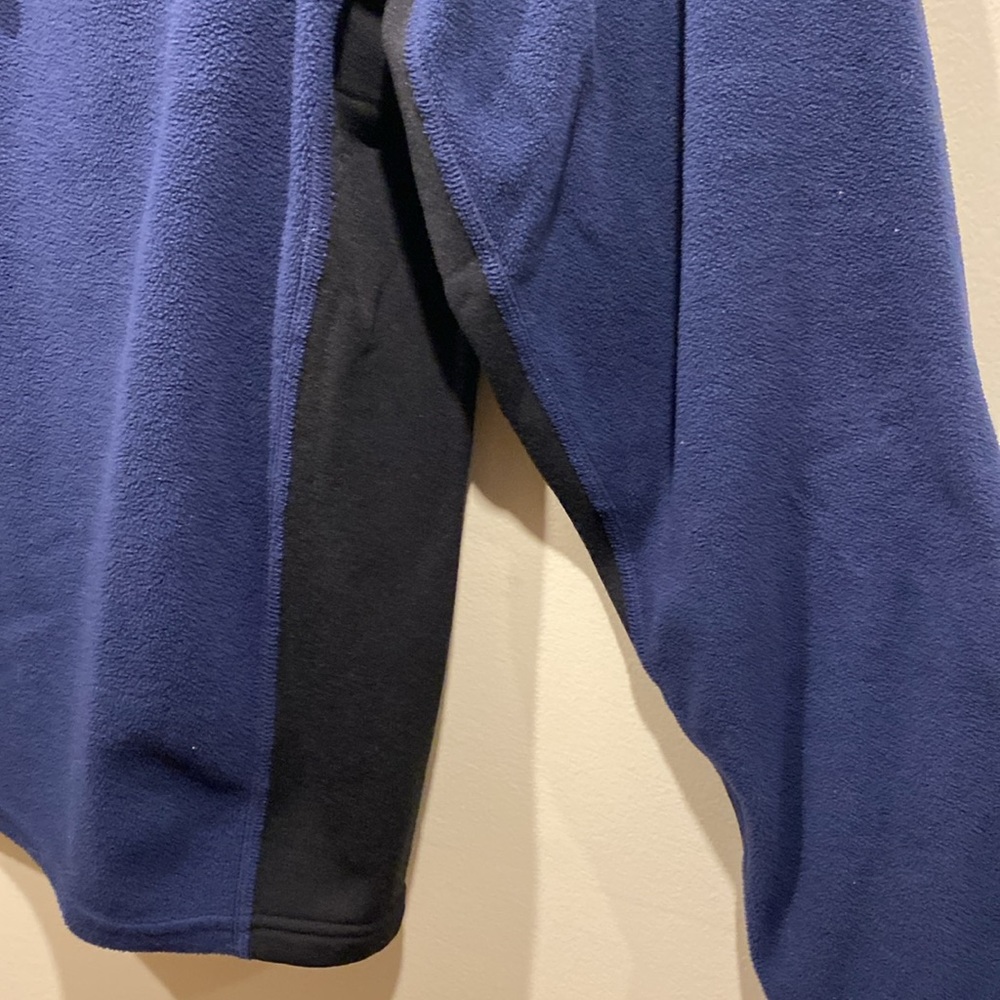 (M) North Face men’s (unisex) half zip, navy fleece - Picture 3 of 5
